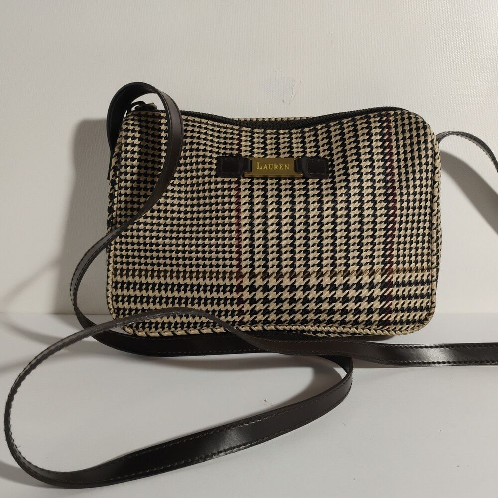 Lauren By Ralph Plaid Small Crossbody Bag
